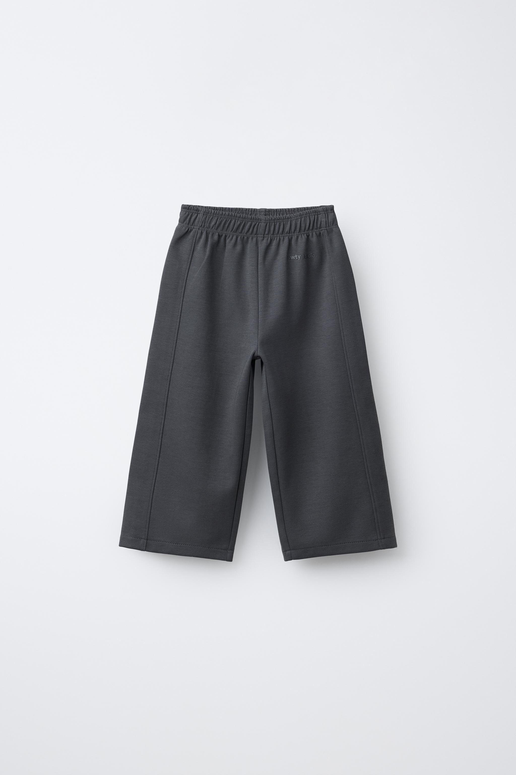 PANTALON WIDE LEG INTERLOCK INSCRIPTION EN RELIEF